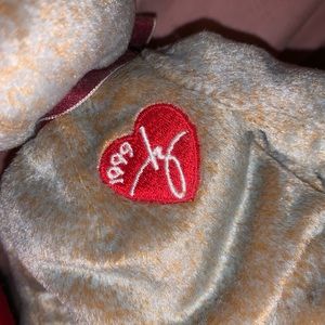 Stuffed heart, stuffed bear, & stuffed gorilla